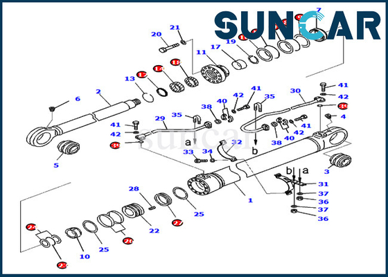 خرید PC800-8E0 PC850-8E0 Komatsu 707-99-76360 7079976360 کیت سرویس سیلندر بوم کیت مهر و موم بیل مکانیکی online manufacture