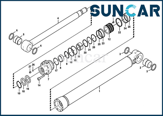خرید VOE14612140 14612140 کیت آب بندی سطل EC700B EC750D کیت آب بندی تعمیر سیلندر هیدرولیک SUNCARVO.L.VO online manufacture