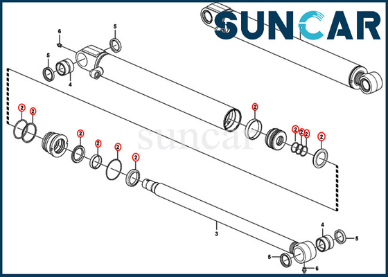 خرید VOE15016641 VOE 15016641 کیت آب بندی سیلندر سطل EC35C قطعات کیت سرویس بیل مکانیکی SUNCARVO.L.VO online manufacture