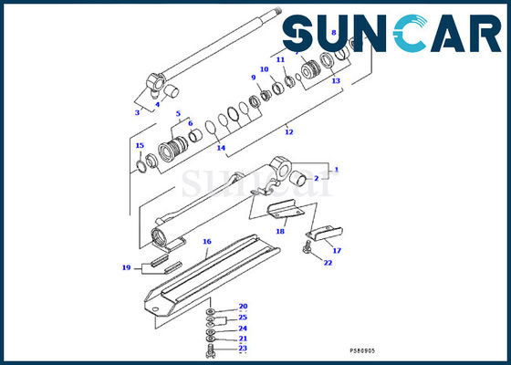 خرید YM172186-72190 کیت مهر و موم سیلندر بوم Komatsu PC09FR-1 بیل مکانیکی سیلندر هیدرولیک تعمیر مهر و موم online manufacture