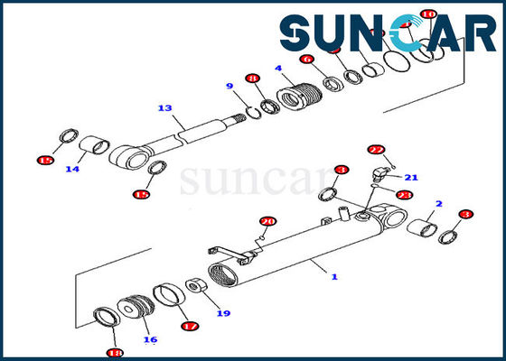 خرید 707-99-24640 Hydraulic Lift LH RH Cylinder Seal Kit Fits Bulldozer D39PX-2A Komatsu online manufacture