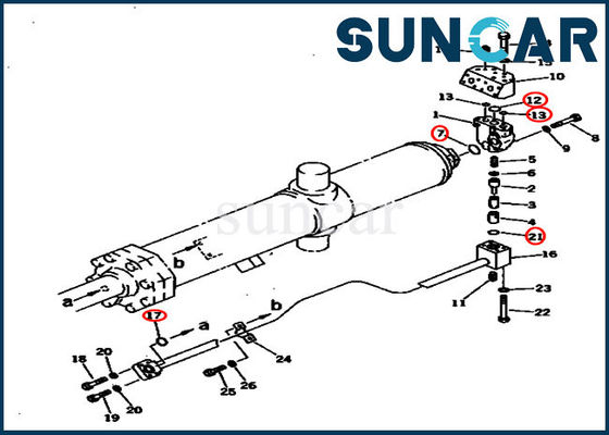 خرید 707-98-75420 7079875420 کیت مهر و موم بولدوزر کیت تعمیر مهر و موم سیلندر کوماتسو online manufacture
