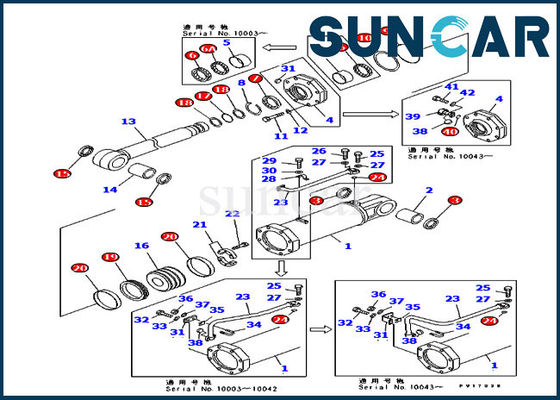 خرید 707-98-84410 کیت تعمیر مهر و موم سیلندر کوماتسو کیت تعویض هیدرولیک بالابر online manufacture