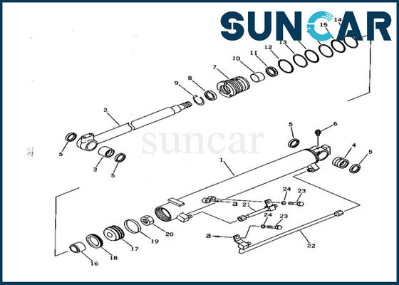 خرید مهر و موم بیل 707-98-22020 کیت مهر و موم سیلندر شیب تیغه PC28UU کیت سرویس Komatsu online manufacture