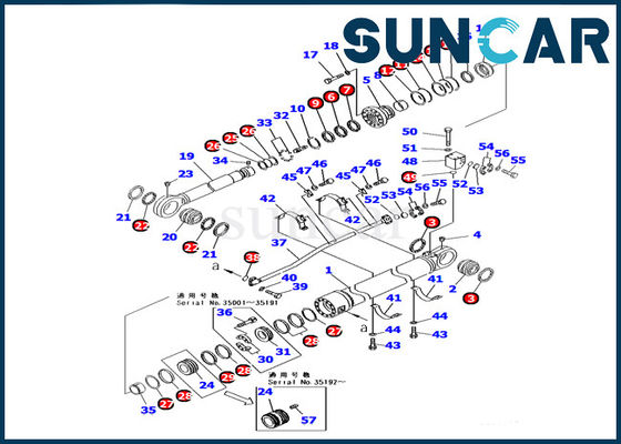 خرید 707-98-85310 کیت تعمیر مهر و موم هیدرولیک سیلندر بازو متناسب با ماشین آلات بیل Komatsu PC1250-8 online manufacture