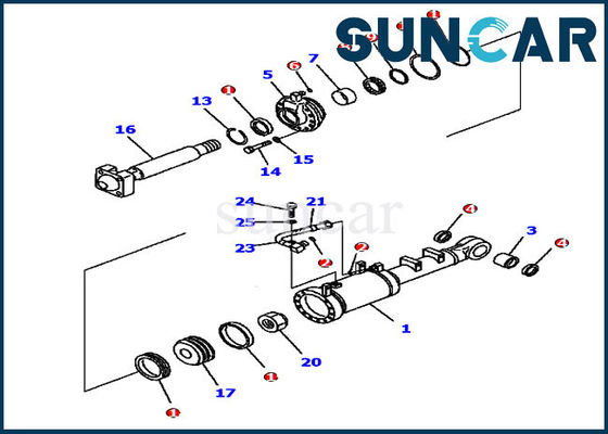 خرید 707-99-52160 کیت سرویس شیب 7079952160 کیت مهر و موم سیلندر کوماتسو متناسب با بولدوزر D61EX-15 online manufacture
