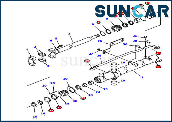 خرید 707-99-36150 کیت سرویس هیدرولیک آسانسور تیغه کیت مهر و موم تعمیر سیلندر Komatsu D85EX-15 online manufacture