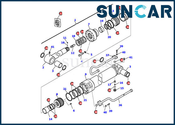 خرید 707-99-35310 کیت مهر و موم سیلندر بازو مناسب کیت واشر مهر و موم بیل مکانیکی Komatsu PC110R-1 PC95R-2 online manufacture