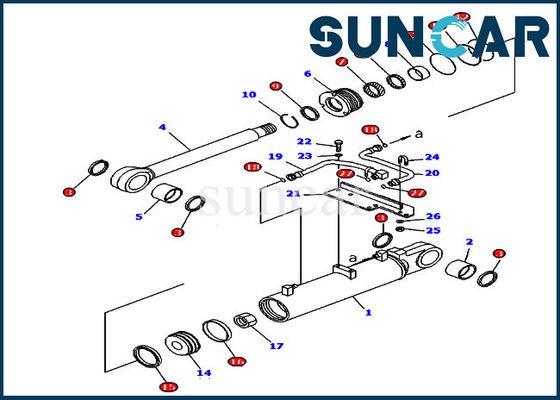 خرید 707-99-43660 کیت سیلندر آسانسور هیدرولیک D85EX-15E0 مدل کیت تعویض کوماتسو online manufacture
