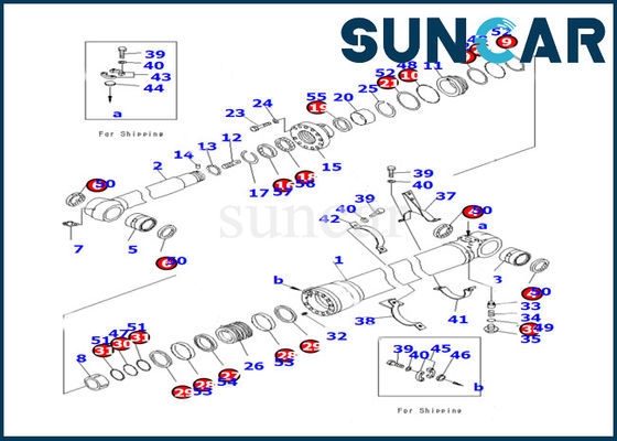 خرید 707-99-47080 کیت سرویس سیلندر بازو برای قطعات کیت مهر و موم تجهیزات بیل مکانیکی Komatsu PC170LC-10 online manufacture