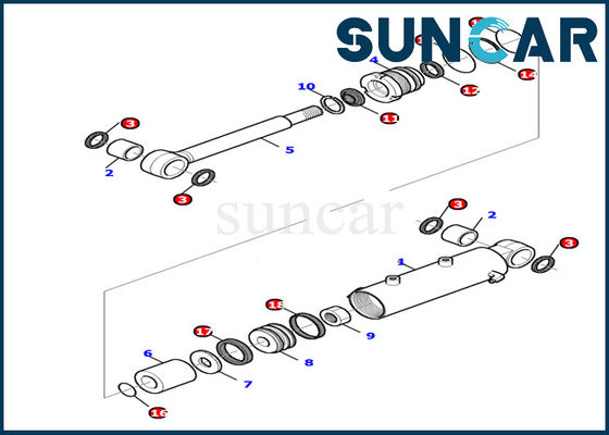 خرید 878000499 کیت مهر و موم هیدرولیک سیلندر تیغه PC15R-8 کیت قطعات واشر قطعات بیل مکانیکی کوماتسو online manufacture