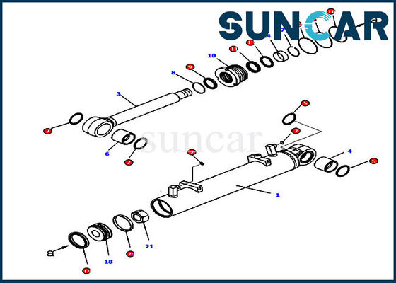 خرید 707-99-34270 Trimming Sealing Kit R.H. Cylinder D65EX-16 کیت سرویس تعمیرات کوماتسو online manufacture