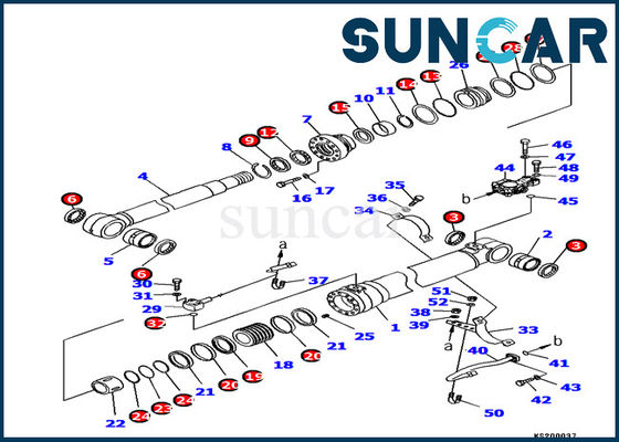 خرید 707-99-46430 کیت مهر و موم سیلندر کوماتسو بوم برای کیت تعمیرات داخلی Excavator PC180LC-7 online manufacture