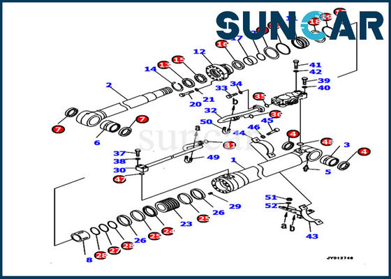 خرید کیت کوماتسو بیل 707-99-46440 کوم سیلندر بوم تعمیرات کیت سرویس PC190LC-8 مدل سرویس online manufacture