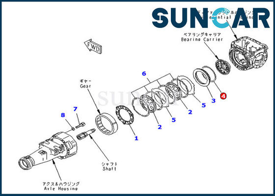خرید WA320-6 حلقه مهر و موم گیربکس 419-33-21420 Komatsu Wheel Loaders تعویض قطعات مهر و موم online manufacture