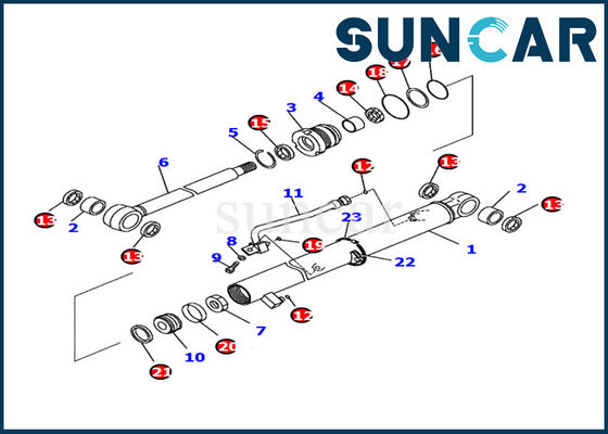 خرید 707-98-04720 کیت مهر و موم سیلندر بازوی کوماتسو متناسب با قطعات داخلی سیلندر هیدرولیک بیل مکانیکی PC14R-3 online manufacture
