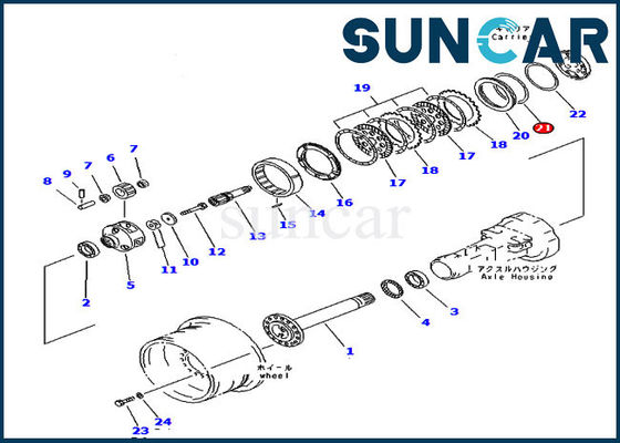 خرید WA320-3 Komatsu 419-33-21412 حلقه مهر و موم محور 4193324412 مهر و موم لودر چرخ online manufacture