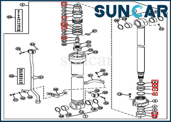 خرید 4483194 کیت مهر و موم سیلندر بازو مناسب بیل مکانیکی 180 مدل ماشین آلات ساختمانی John Deere online manufacture