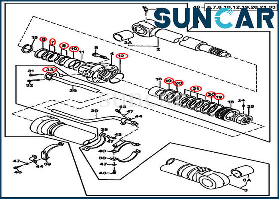 خرید کیت مهر و موم سیلندر بازو 9178284 برای مدلهای تجهیزات جان Deere 230LCR 200CLC 790ELC online manufacture