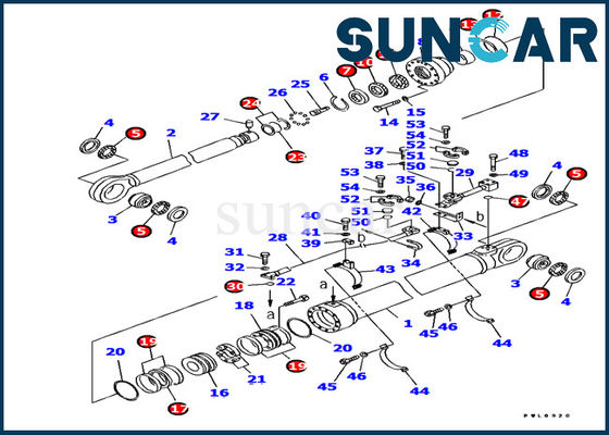 خرید قطعات بیل مکانیکی 707-99-85310 کیت مهر و موم تعمیر سیلندر بازو برای komatsu PC1800-6 online manufacture