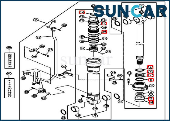 خرید کیت مهر و موم تعمیر بوم 4639936 مناسب 270CLC 2554 خدمات تعویض جان Deere online manufacture