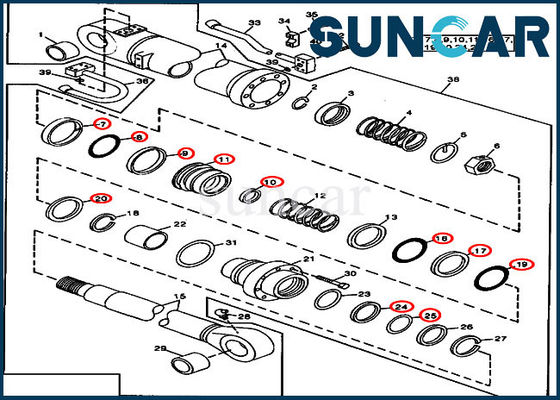 خرید کیت آب بندی بازو AT264444 ISO9001 490 کیت مهر و موم تعمیر سیلندر John Deere online manufacture
