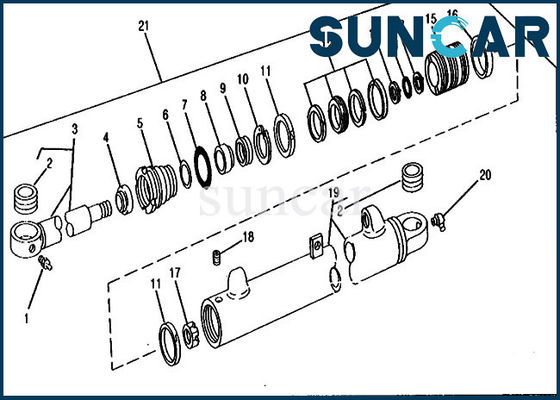خرید RE18949 کیت آب بندی بوم 690C 690CR 693C کیت تعمیر مهر و موم سیلندر Deere online manufacture