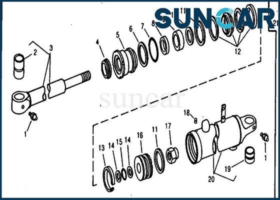 خرید 690 690B جان Deere RE21406 کیت آب بندی سیلندر بازوی هیدرولیک online manufacture
