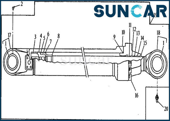 خرید کیت تعمیر سیلندر هیدرولیک AH144594 کیت مهر و موم مناسب 653G 690ELC John Deere online manufacture