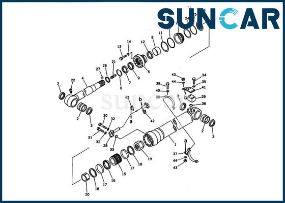 خرید 707-98-45220 سطل سیلندر کیت مهر و موم مناسب کوماتسو بیل مکانیکی مدل PC200-5 کیت تعمیر داخلی online manufacture