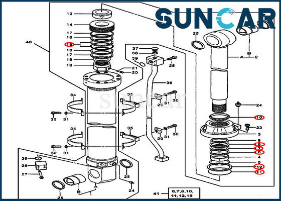 خرید 4436496 کیت مهر و موم تعویض سیلندر بازوی هیدرولیک مناسب 750 800C John Deere online manufacture