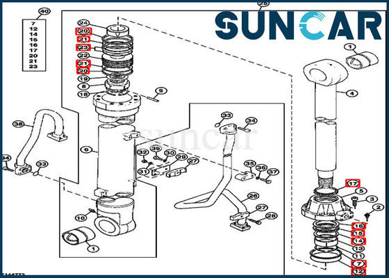 خرید AT194457 Hydraulic Boom Cylinder Seal Kit Fits Excavator 790 John Deere online manufacture