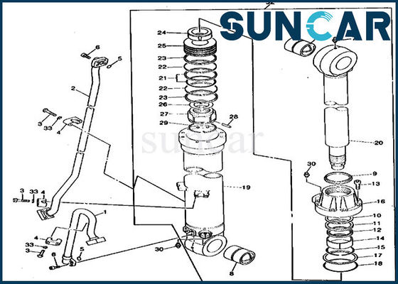 خرید TH103347 Seal Repair Kit Deere Excavator Arm Cylinder Service Kits online manufacture