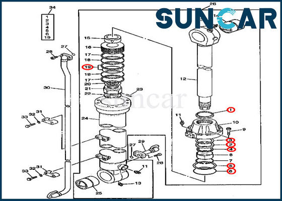 خرید AT192097 John Deere Bucket Cylinder Replacement Seal Kit Excavator Repair Kits online manufacture