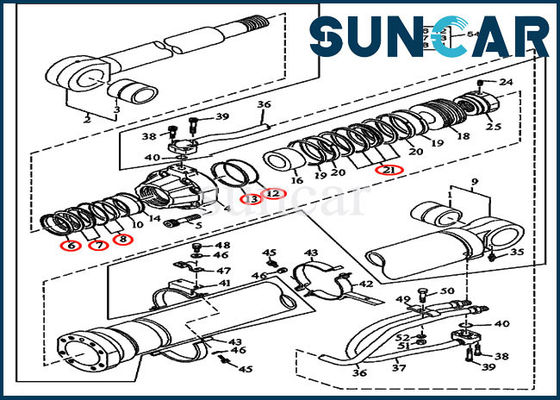خرید 790D John Deere AT192098 Boom Bucket Oil Seal Kits Hydraulic Cylinder Sealing Kit online manufacture
