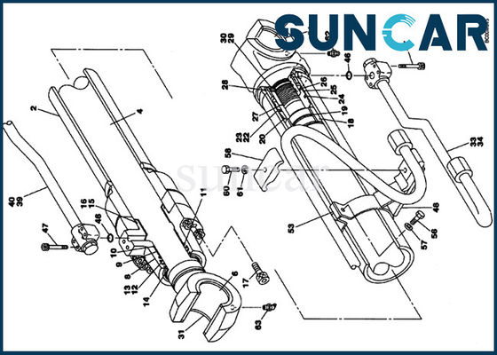 خرید کیت آب بندی سیلندر هیدرولیک LZ00448 CASE مدل CX130 کیت آب بندی سیلندر بوم بیل مکانیکی online manufacture