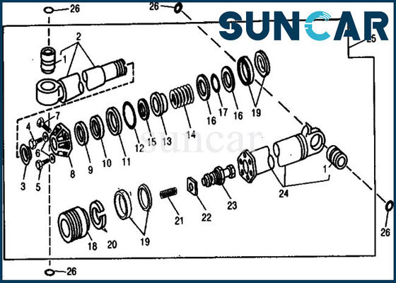 خرید AR88791 کیت مهر و موم سیلندر جمعیت John Deere 890 کیت تعمیر هیدرولیک بیل مکانیکی online manufacture