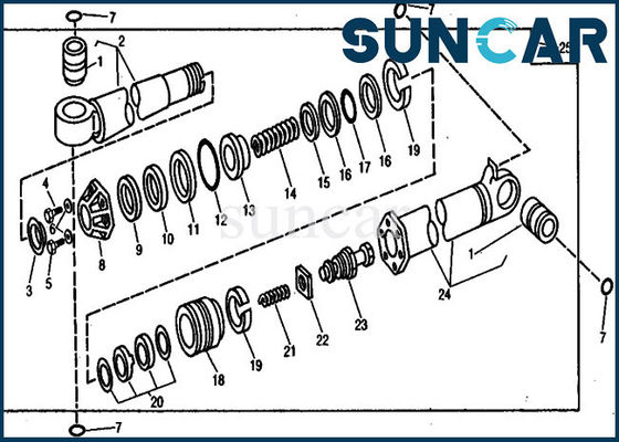 خرید Crowd Cylinder AR105687 Repair Seal Kit Deire Sealing Seal For Excavator 890A Model online manufacture