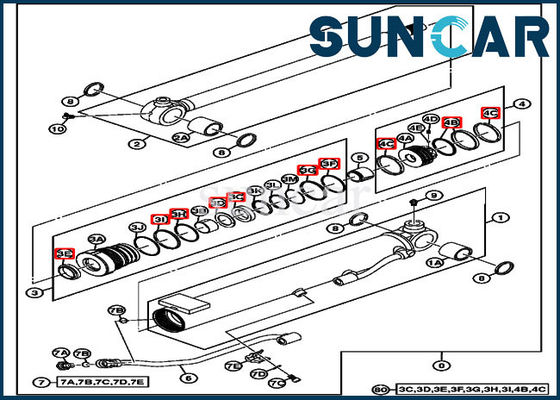 خرید 17D JOHN DEERE 4667615 Boom Repair Seal Kit Fits 35 MM Rod 60 MM Bore Cylinder online manufacture
