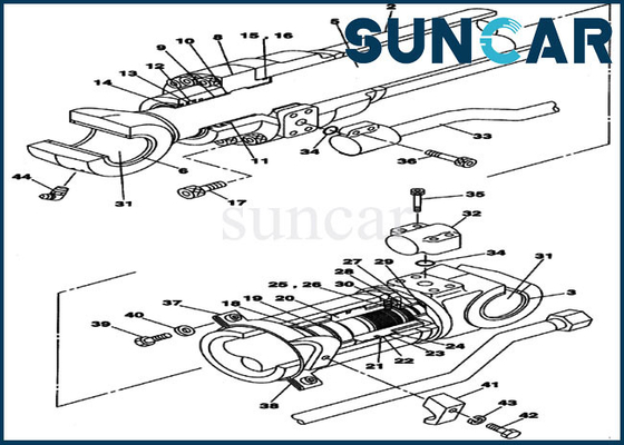 خرید کیت تعمیر مهر و موم سیلندر بازو LZ008960 CX225SR کیت آب بندی مکانیکی روغن online manufacture