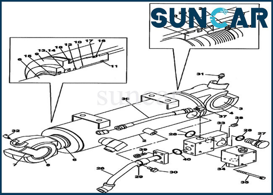 خرید کیت مهر و موم تیغه LZ00542 Dozer Cylinder Seal for CX225SR CX235C SR CASE online manufacture