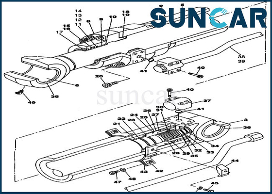 خرید کیت تعمیر سیلندر بازو LZ00646 CX240LR کیت سرویس هیدرولیک online manufacture