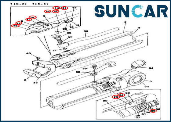 خرید Crawler Excavator LZ00469 Standard Arm Seal Repair Kit Fits Case CX75SR CX80 Cylinder Assy online manufacture