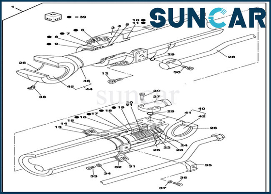 خرید کیت آب‌بندی بازویی دیپر/بازو کیت سرویس سیلندر بیل مکانیکی CX130D LC CX130C online manufacture