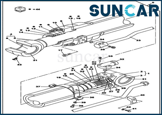 خرید کیت CASE Dipper/Seal Seal Kit LZ011200 کیت تعویض سیلندر متناسب با بیل مکانیکی CX210C LC CX210D LC online manufacture