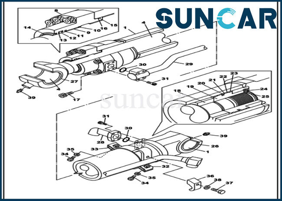 خرید کیت سطل آب بندی LZ010940 کیت تعمیر سیل سیلندر مناسب کیس بیل مکانیکی خزنده CX210C LC online manufacture