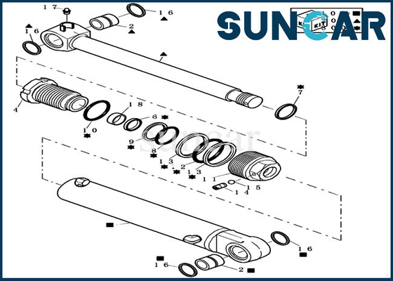 خرید 72280241 کیت مهر و موم سیلندر بازویی متناسب با کیس بیل مکانیکی خزنده CX22B CX20B online manufacture