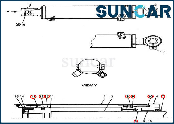 خرید کیت تعویض سیلندر تاب / بازو / سطل کیس CX27B CX31B CX55BMSR online manufacture