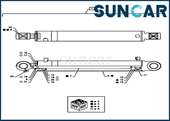 خرید کیت کیت آب بندی میله پیستون سیلندر چرخشی PS01V00004R400 کیت تعویض بیل مکانیکی CX55B online manufacture