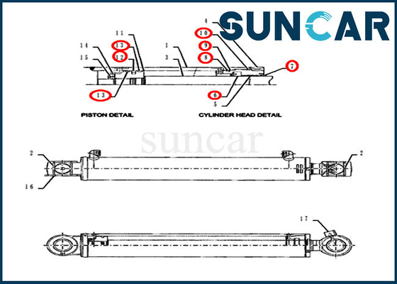 خرید کیت آب بندی سیلندر چرخشی PY01V00053R300 CX55BMSR کیت تعمیر هیدرولیک کیس بیل مکانیکی خزنده online manufacture